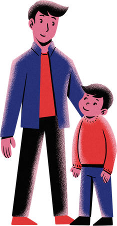 Textured Geometric Father and Son